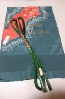 未使用/ 花柄の刺繍の帯揚げ締めセット