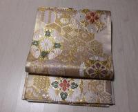リサイクル/ 正倉院模様の唐織の袋帯　