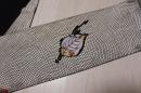 リサイクル/ 鹿の子刺繍・蝶にテントウ虫の刺繍の名古屋帯　