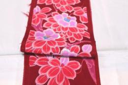アンティーク/ 花友禅の刺繍の半衿